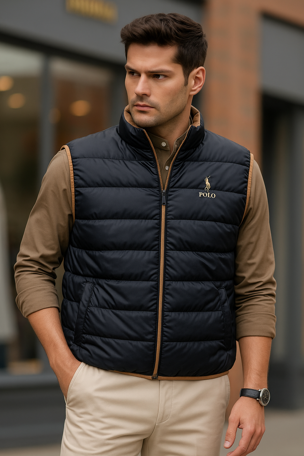 RL POLO PUFFER JACKET HG - Beige View 2