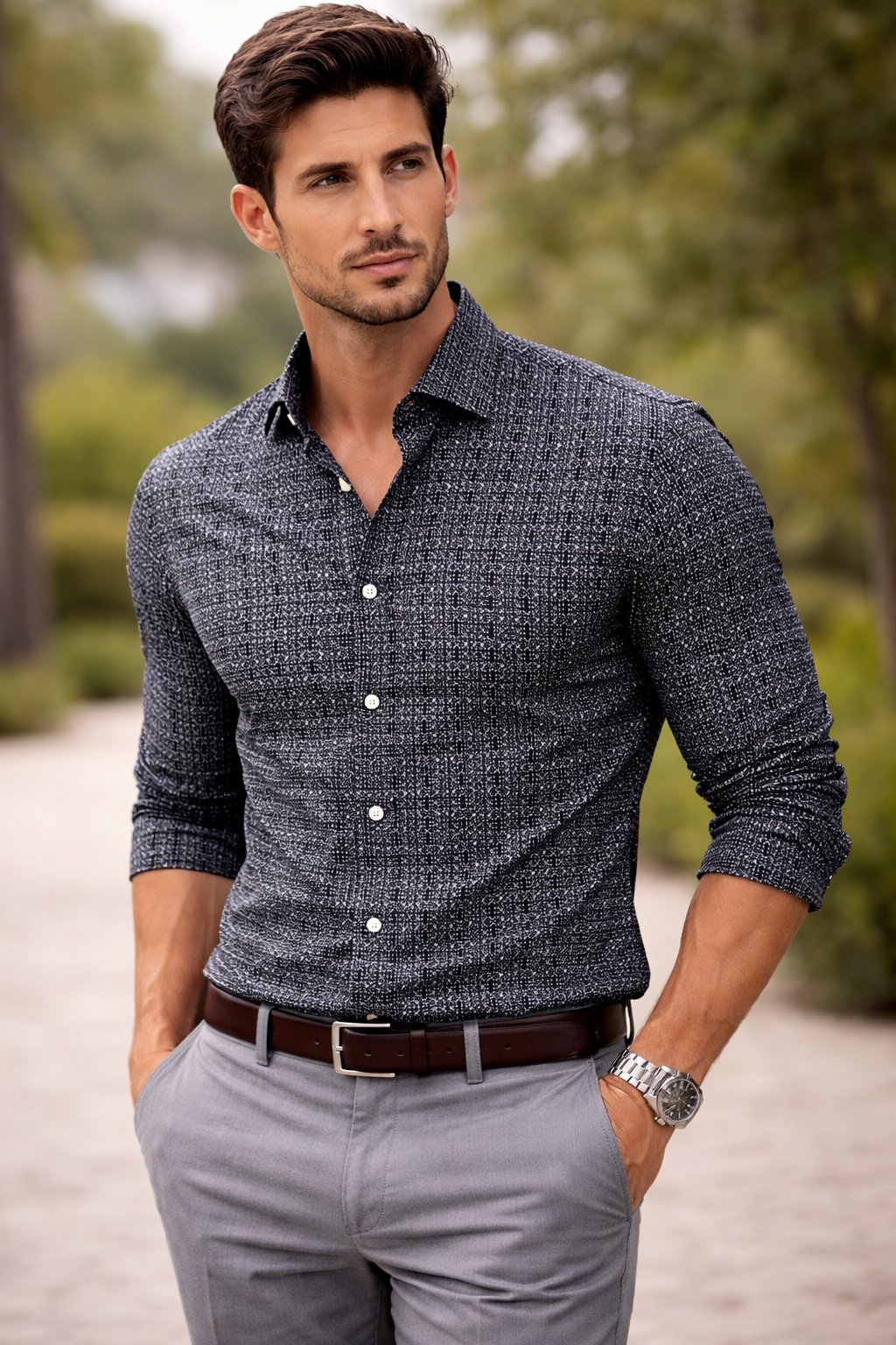 SAVE WATER FORMAL SHIRT  pL - Black View 2