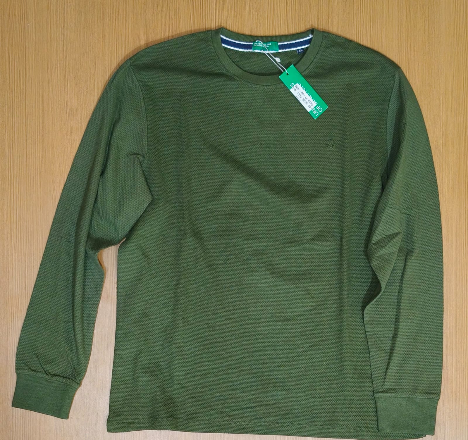 BENETTON FULL SLEEVE T-SHIRT - GREENISH View 2