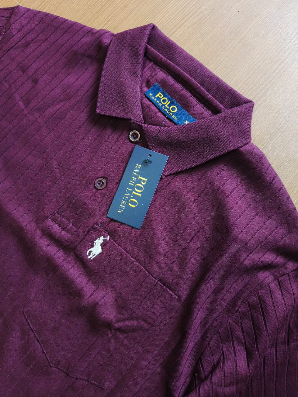 RL POLO  POLO NECK T-SHIRTNN - MAROON View 2