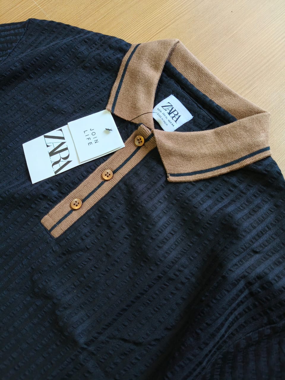ZARA POLO NECK T-SHIRTMM - Black View 2