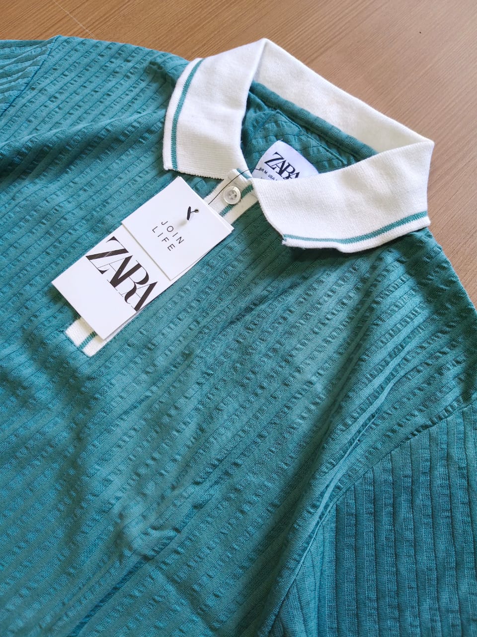 ZARA POLO NECK T-SHIRTMM - Peacock colour View 2