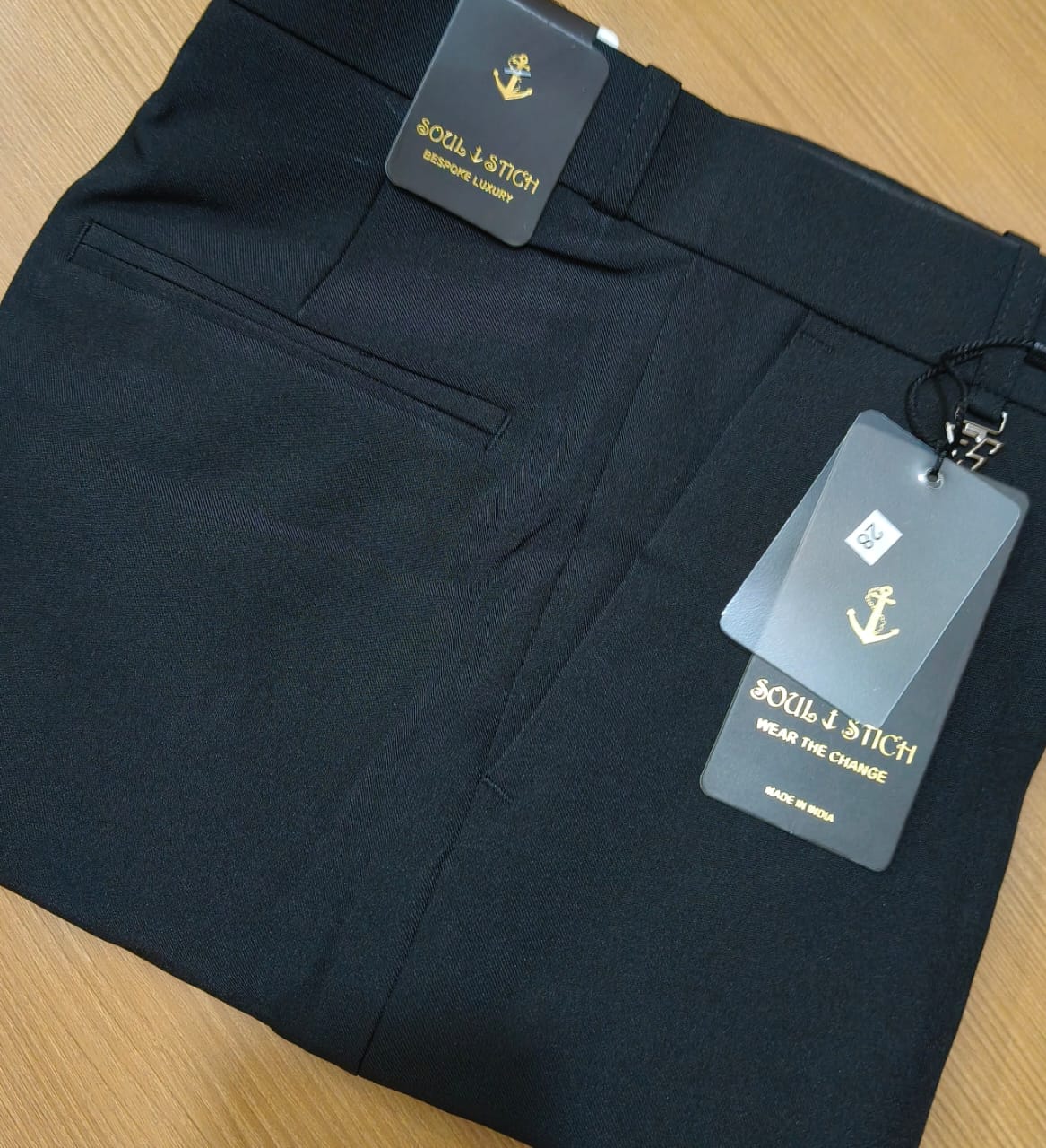 IMPORTED COTTON FOMAL PANT - Black View 2