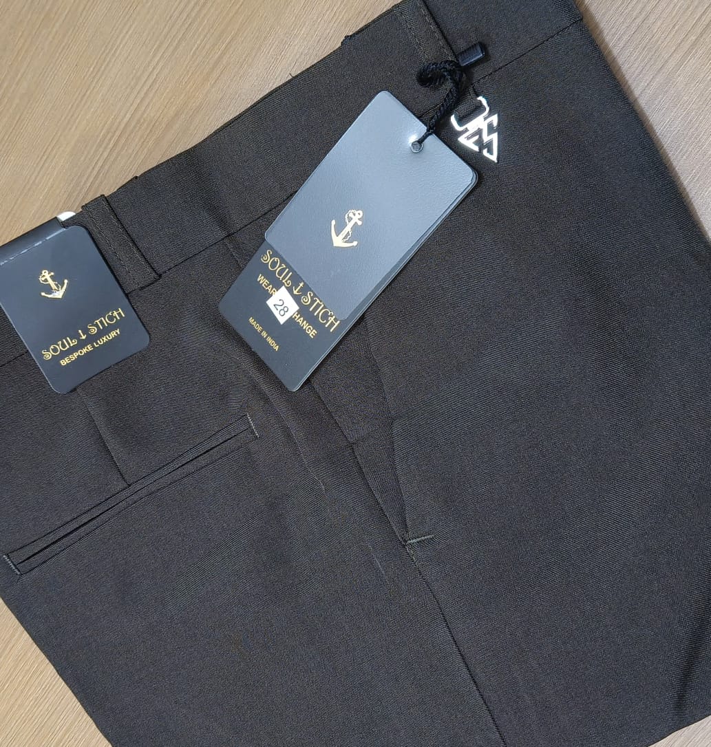 IMPORTED COTTON FOMAL PANT - GREENISH View 2