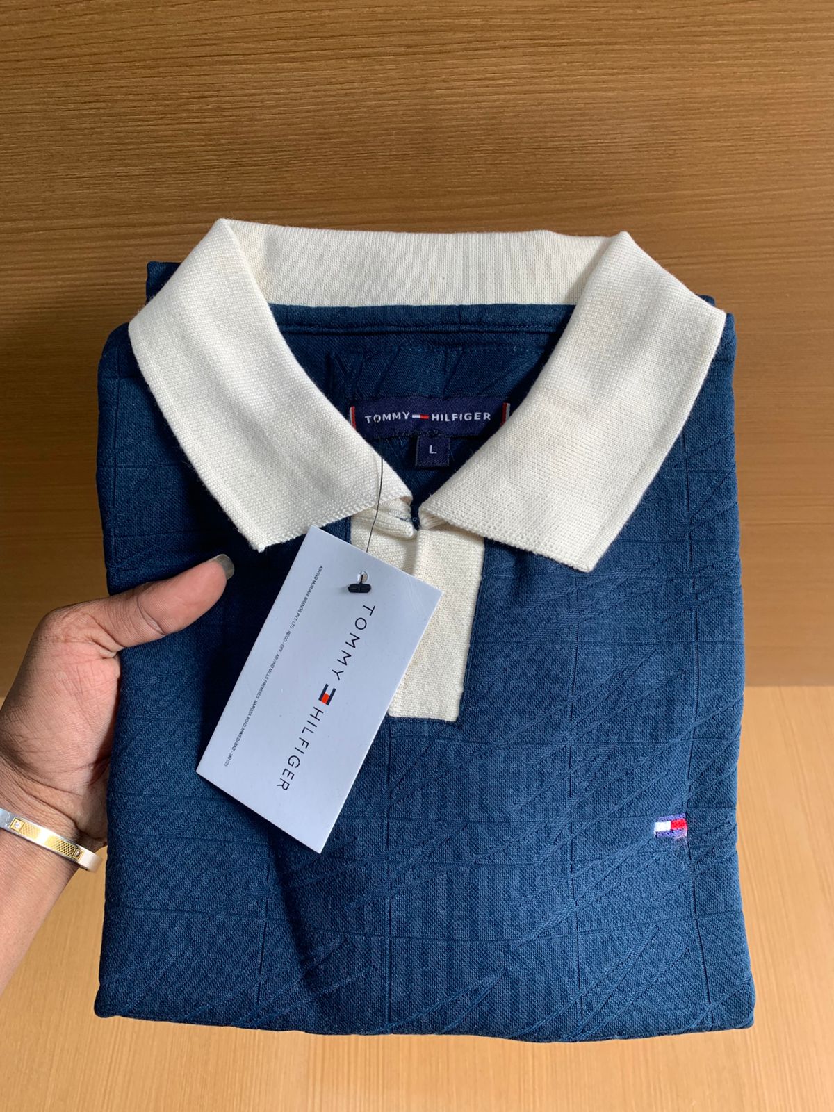 TONNY POLO NECK T-SHIRT V - NAVY BLUE View 2