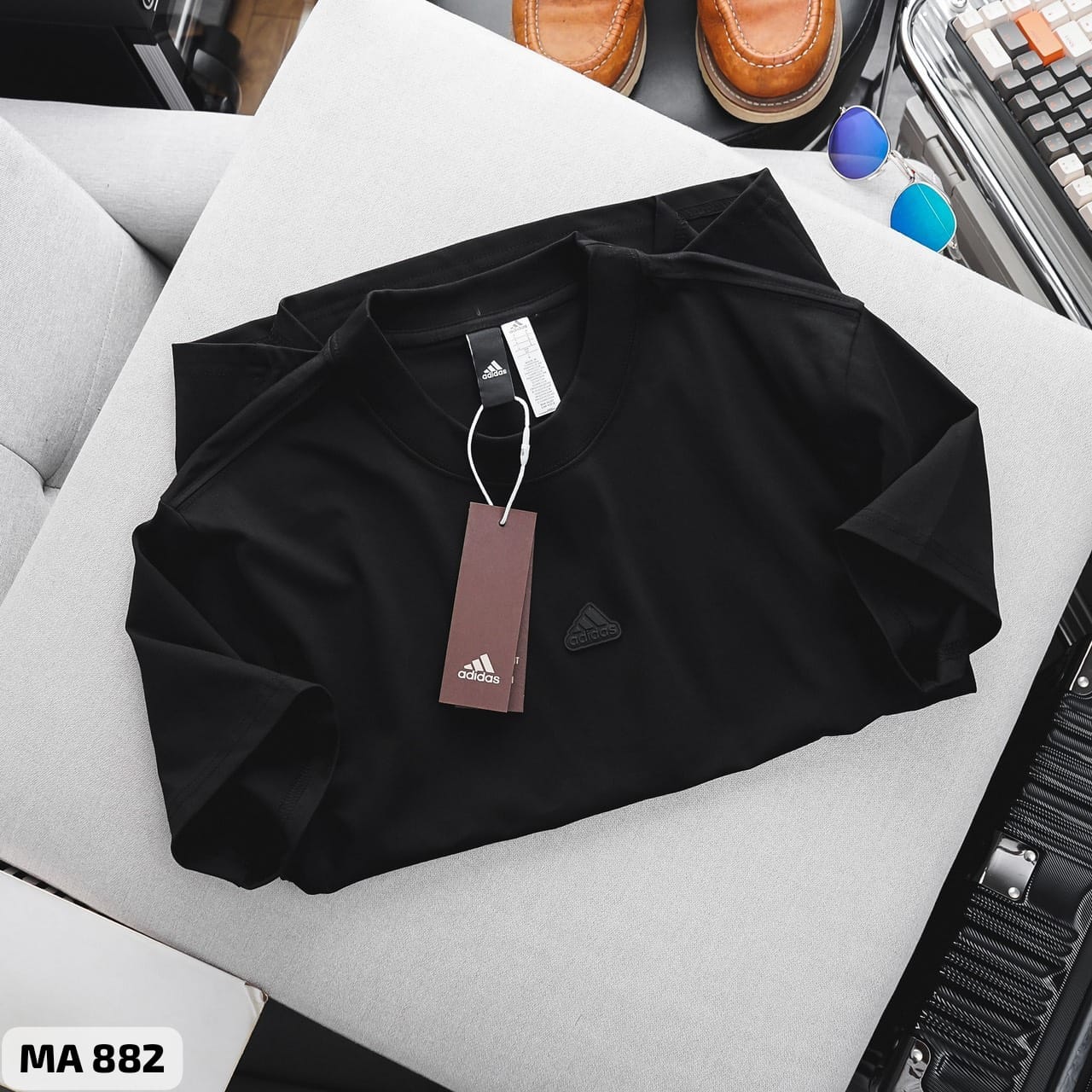 ADIDIS DROP SHOULDER T-SHIRT - Black View 2