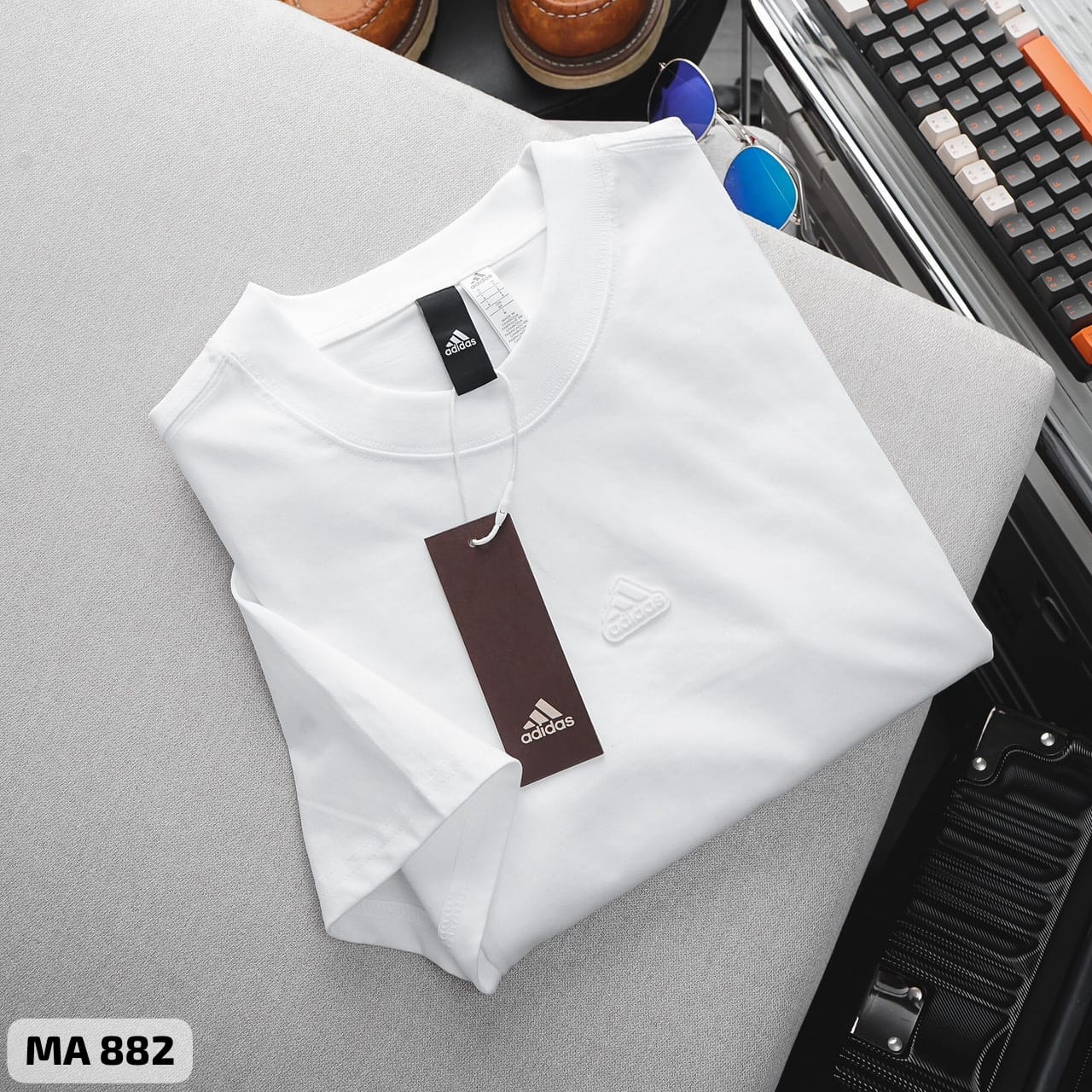 ADIDIS DROP SHOULDER T-SHIRT - White View 2