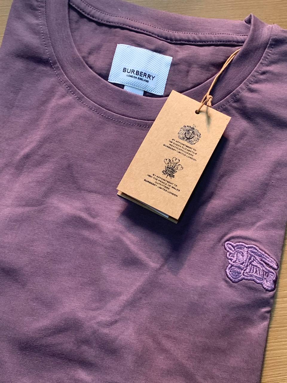 BURBENNY ROUND NECK T-SHIRT V - LIGHT PURPLE View 2