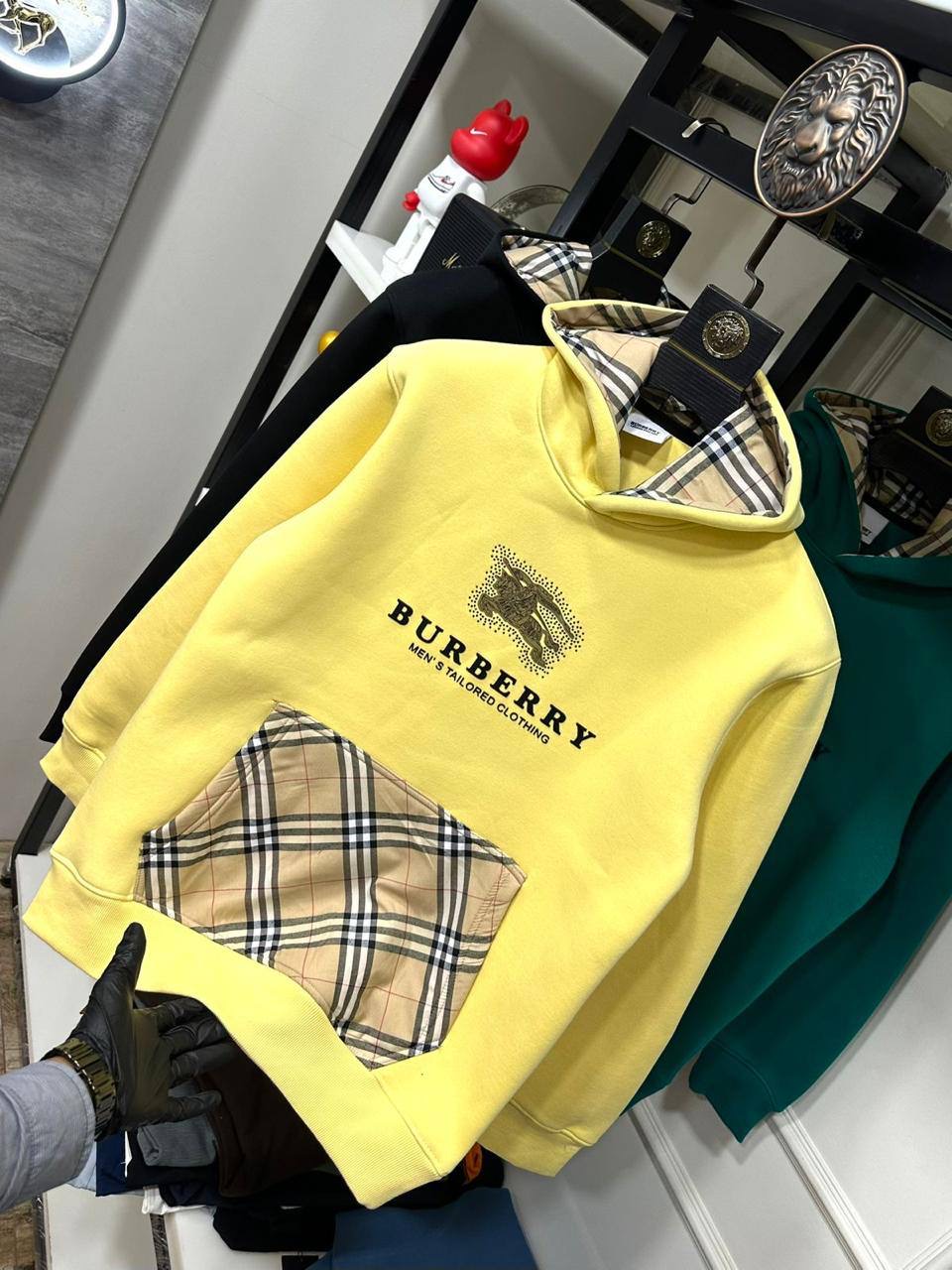 BURBENNY HOODIE MNLI - Yellow View 2