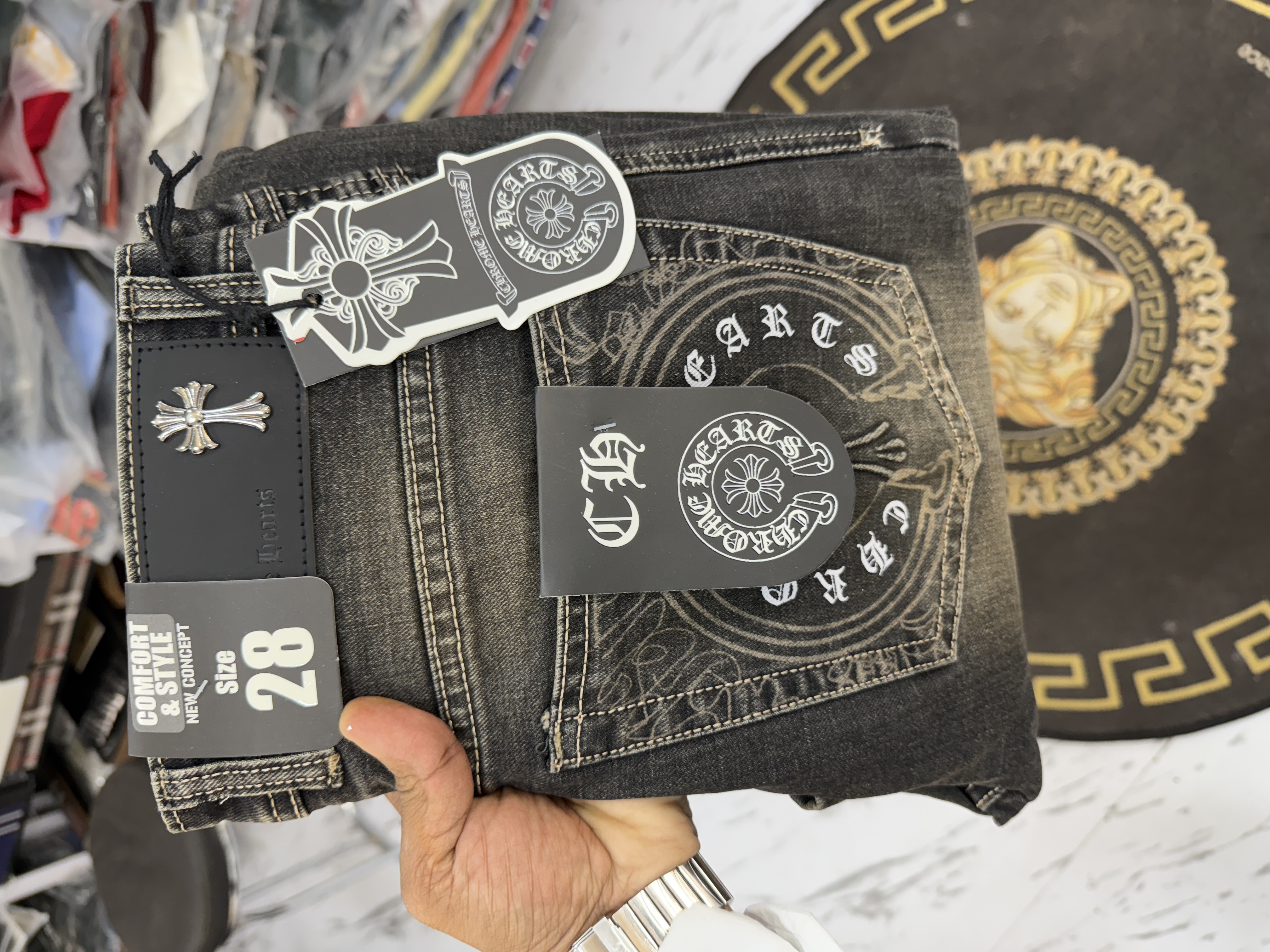 CH IMPORTED STRAIGHT FIT JEANS - Dark grey View 2