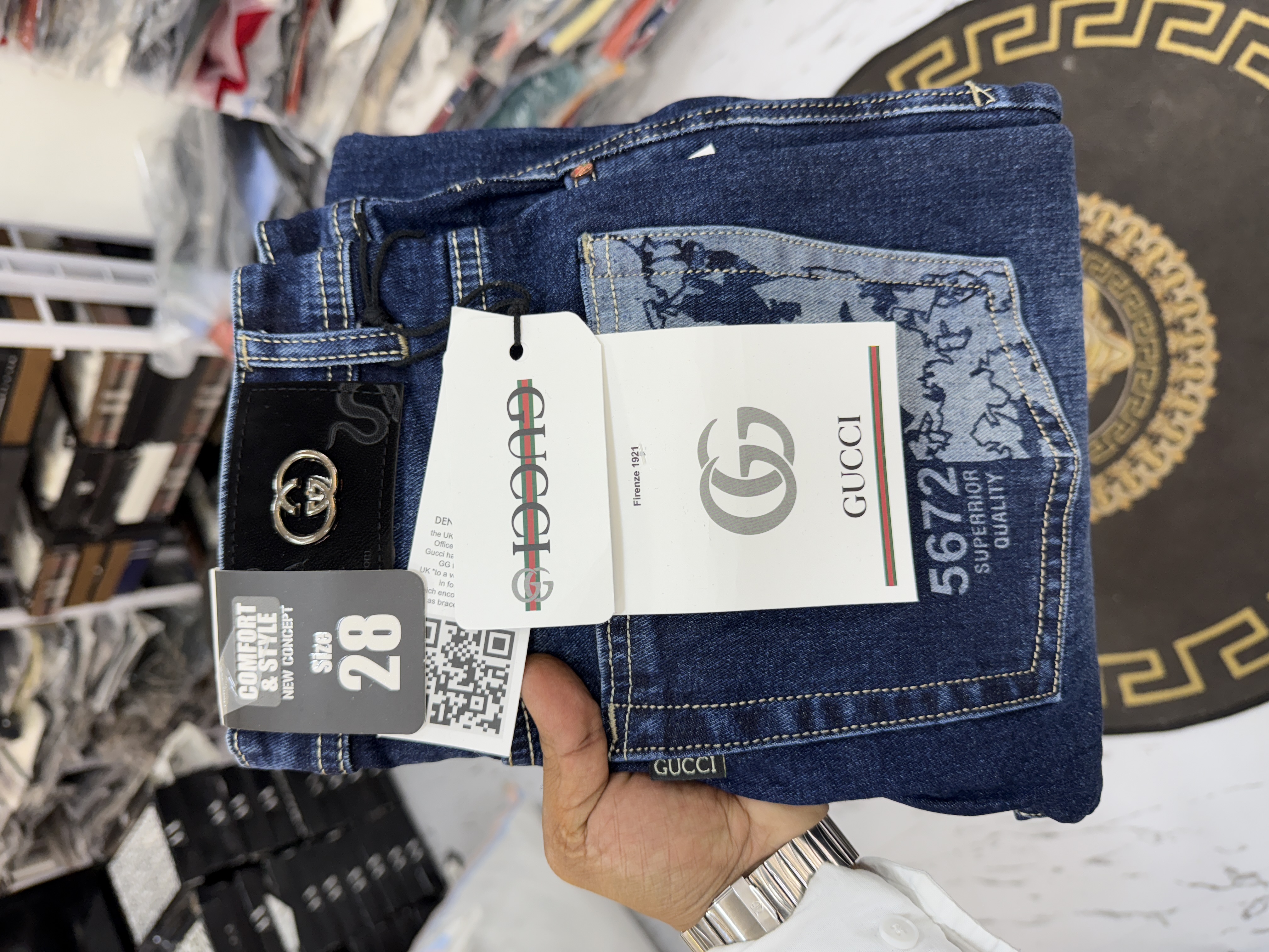 GUCCL IMPORTED STRAIGHT FIT JEANS AK Hover