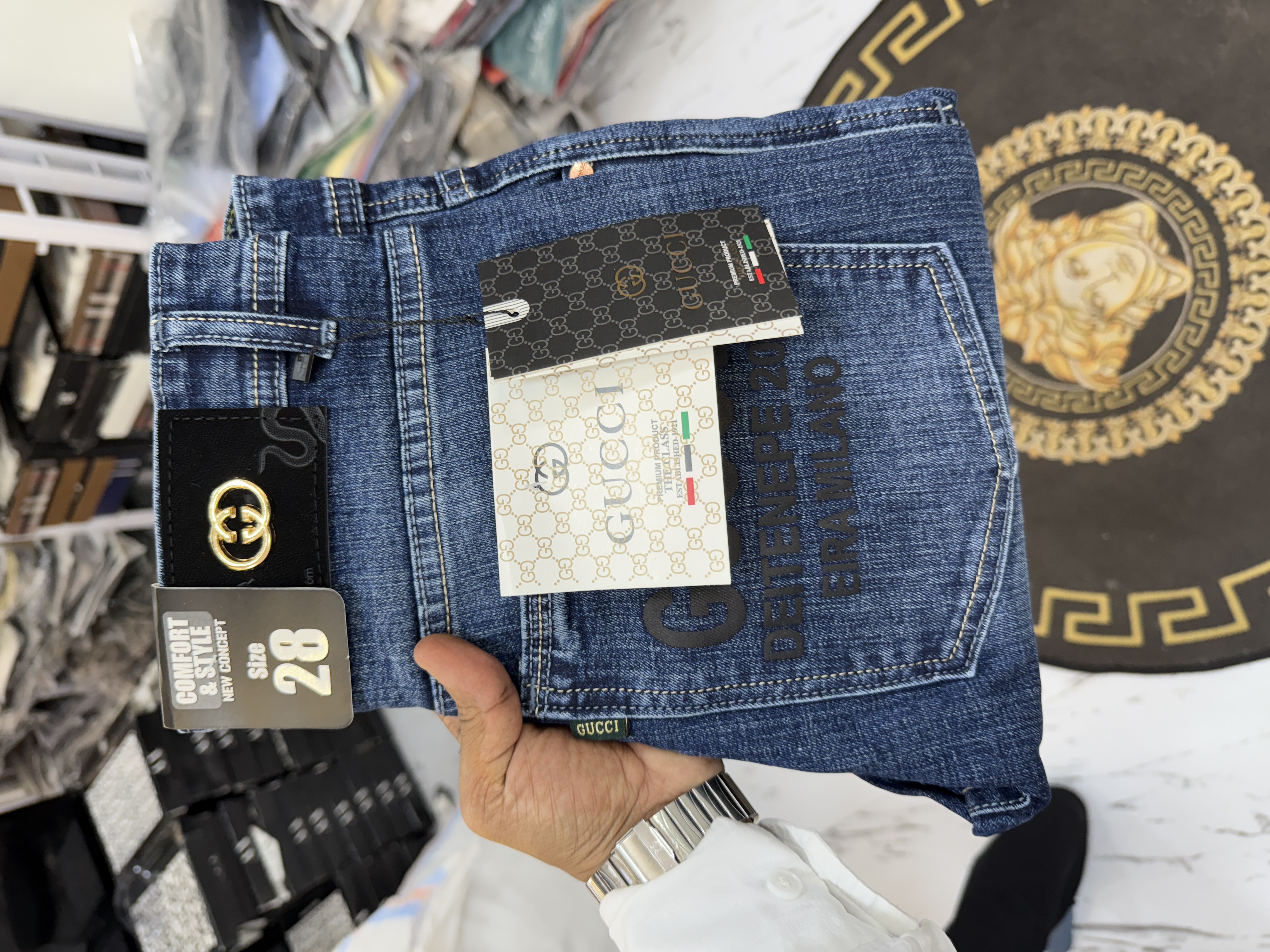 GUCCL IMPORTED STRAIGHT FIT JEANS PL Hover