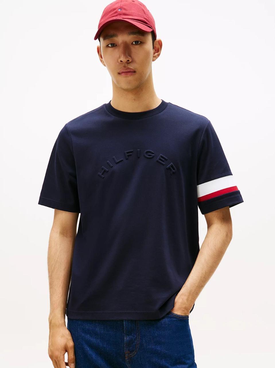 TOMMY HIL PREMIUM REGULAR FIT T-SHIRT MN - Dark Blue View 2