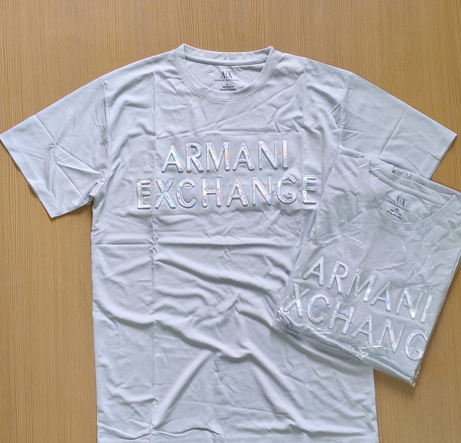 AX ROUND NECK T-SHIRT F-452 - GREY View 1