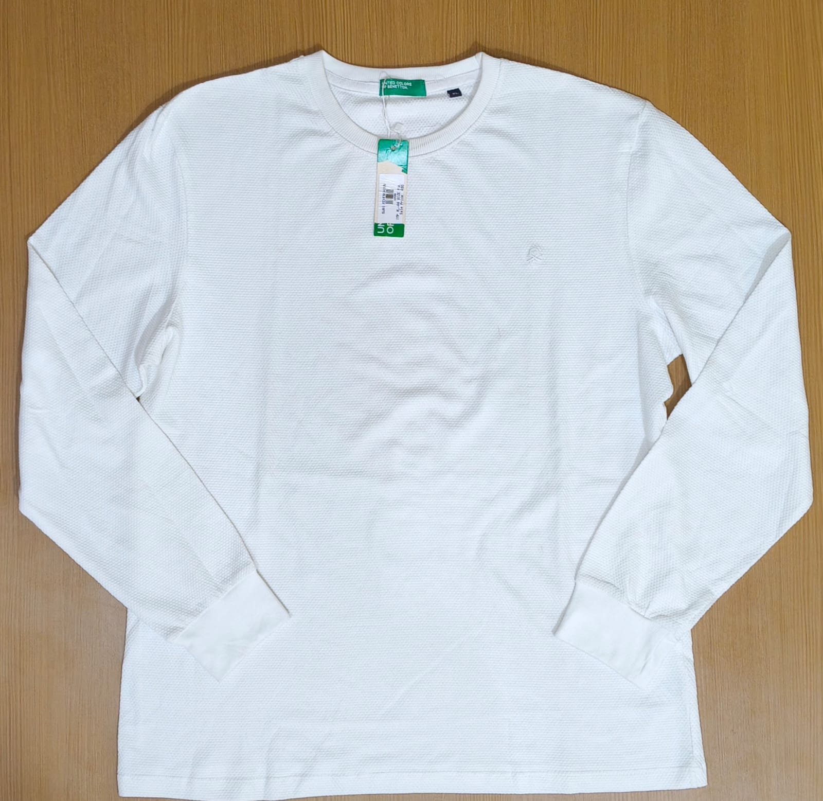 BENETTON FULL SLEEVE T-SHIRT - White View 1