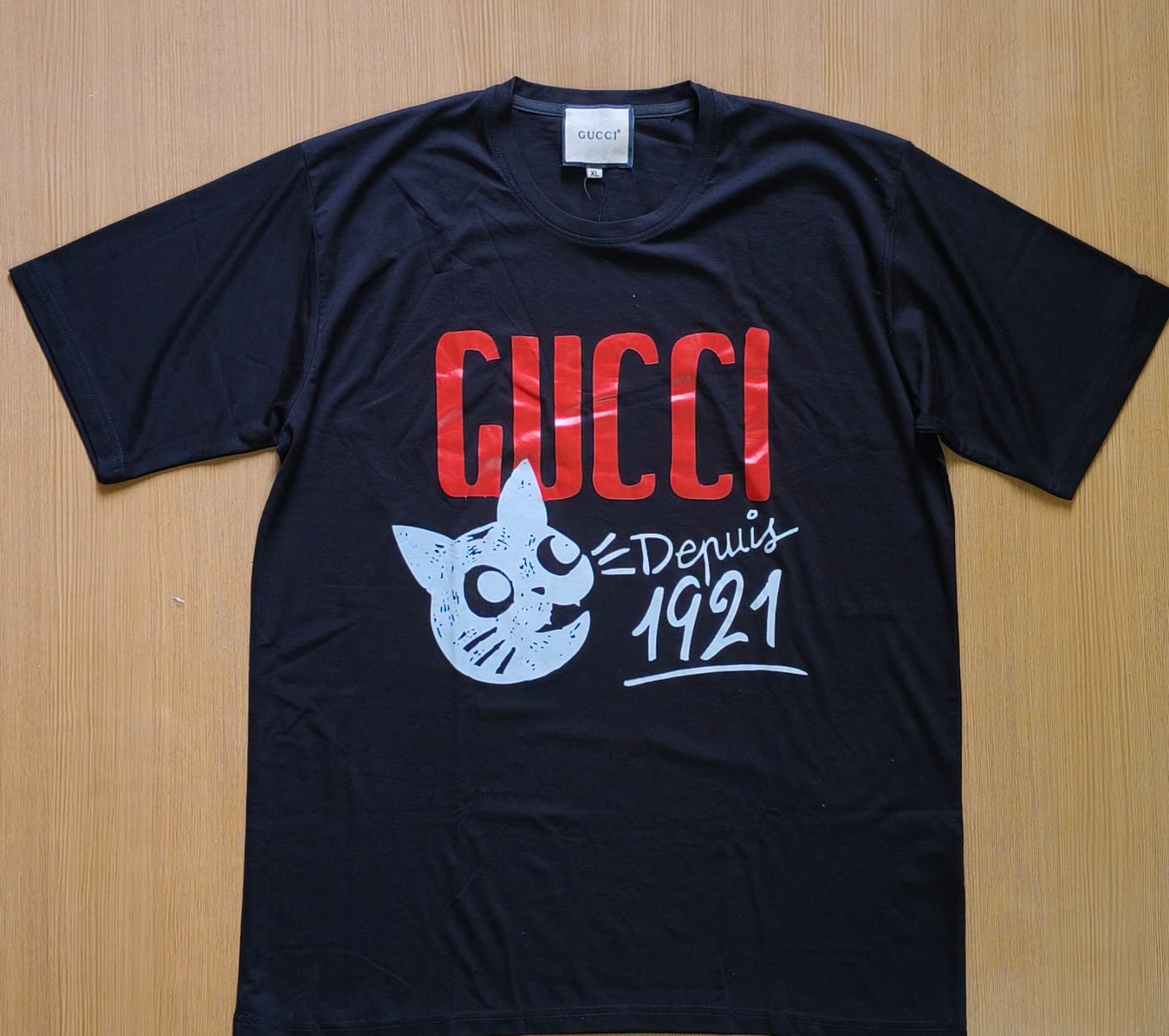 GUCCL ROUND NECK T-SHIRT 43245342545 - Black View 1