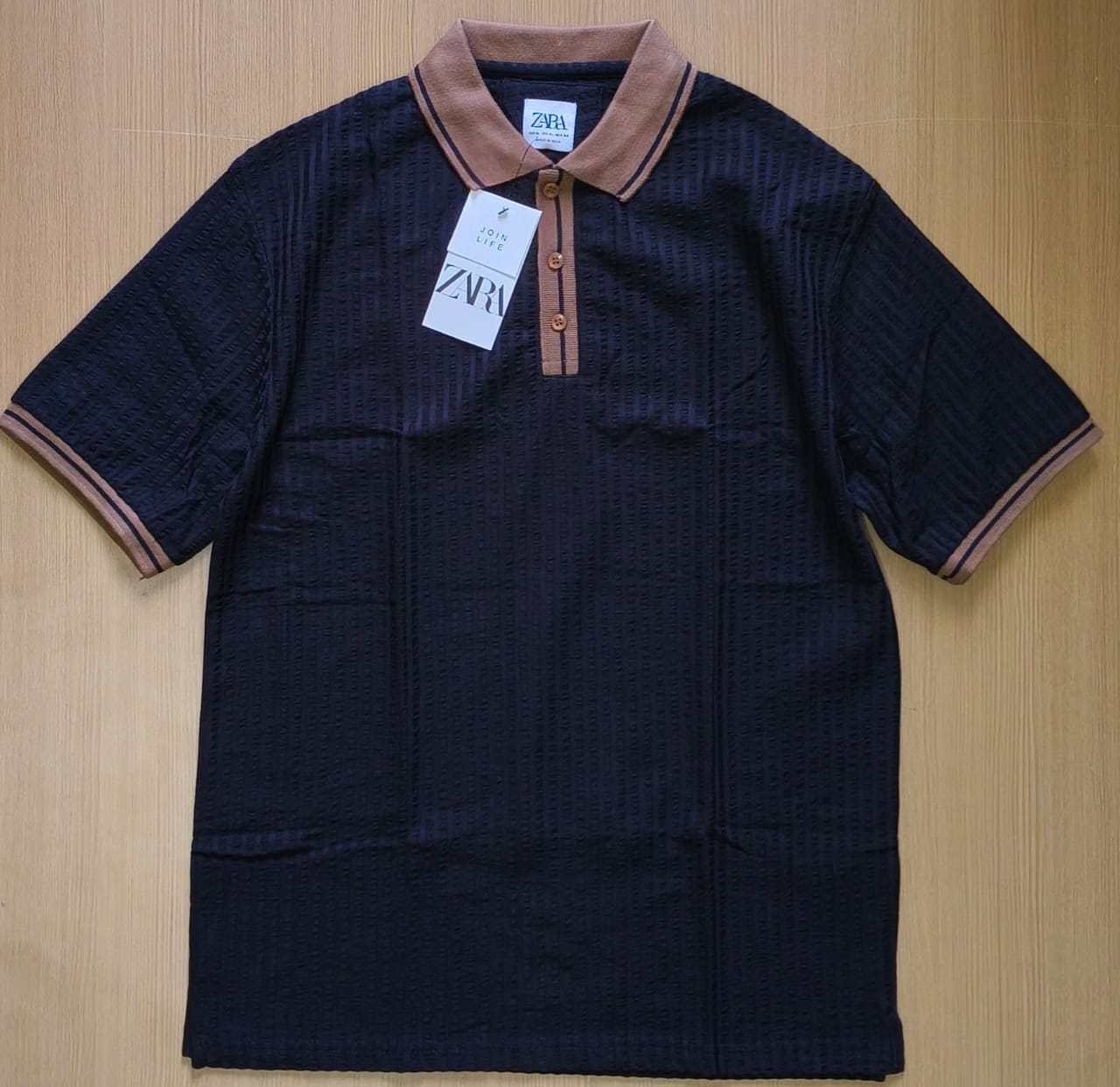 ZARA POLO NECK T-SHIRTMM - Black View 1