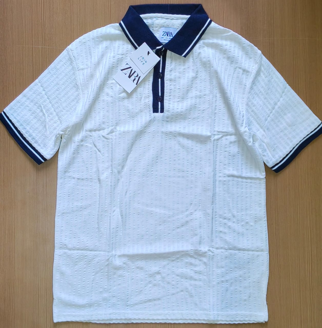 ZARA POLO NECK T-SHIRTMM - White View 1