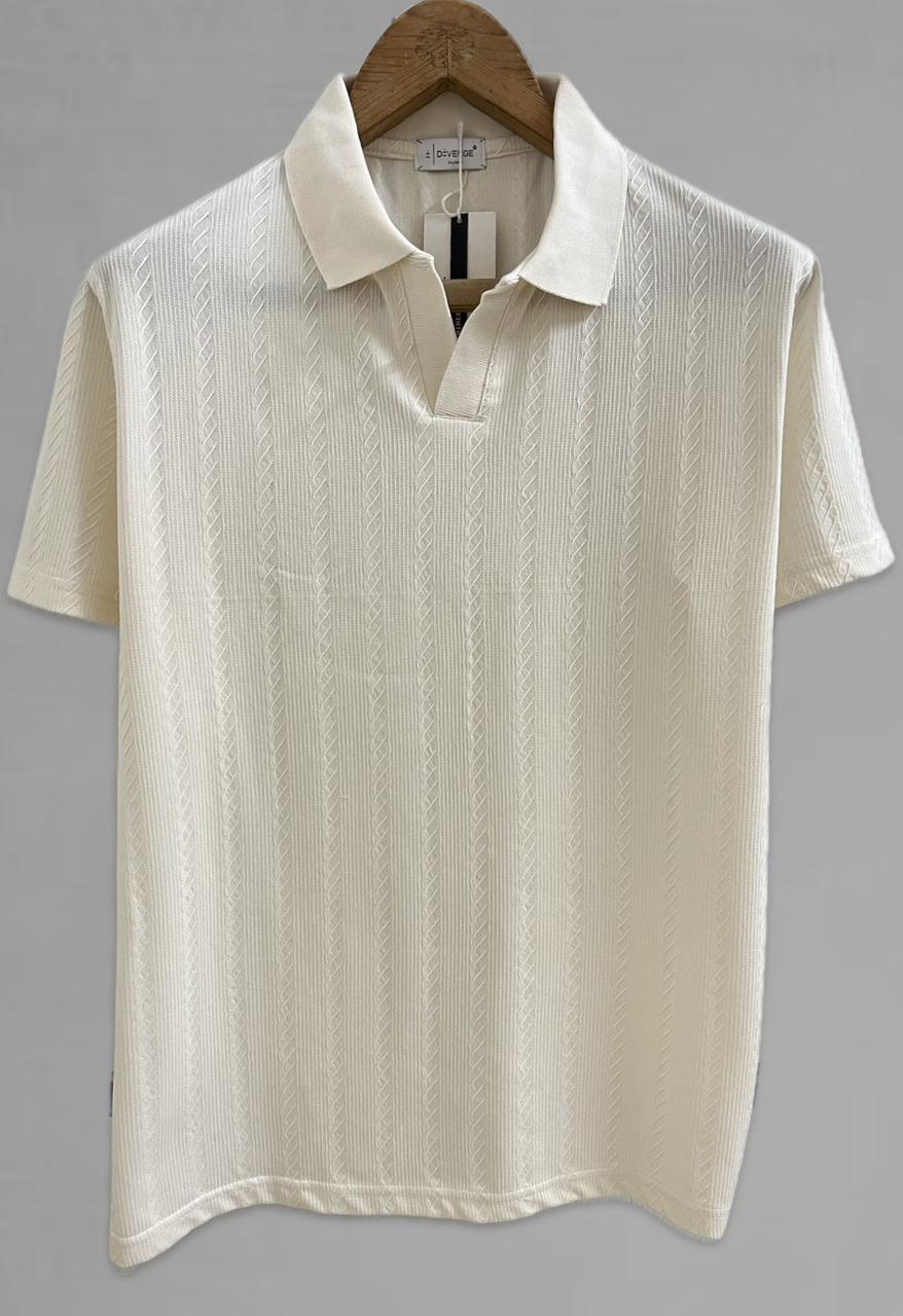 DIVERGE POLO NECK T-SHIRT VV - OFF WHITE