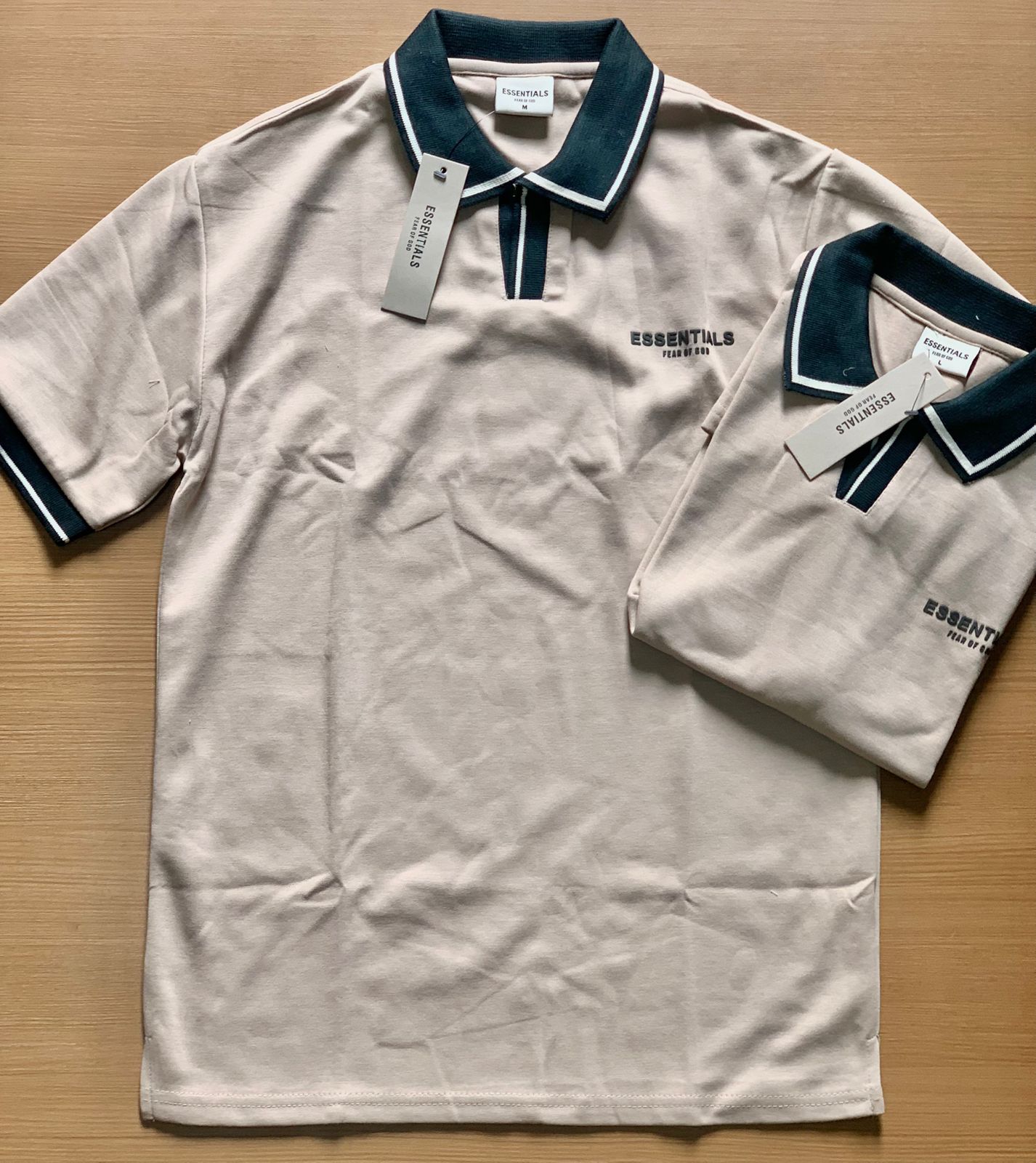 ESSENTILA ROUND NECK T-SHIRT - LIGHT CREAM View 1