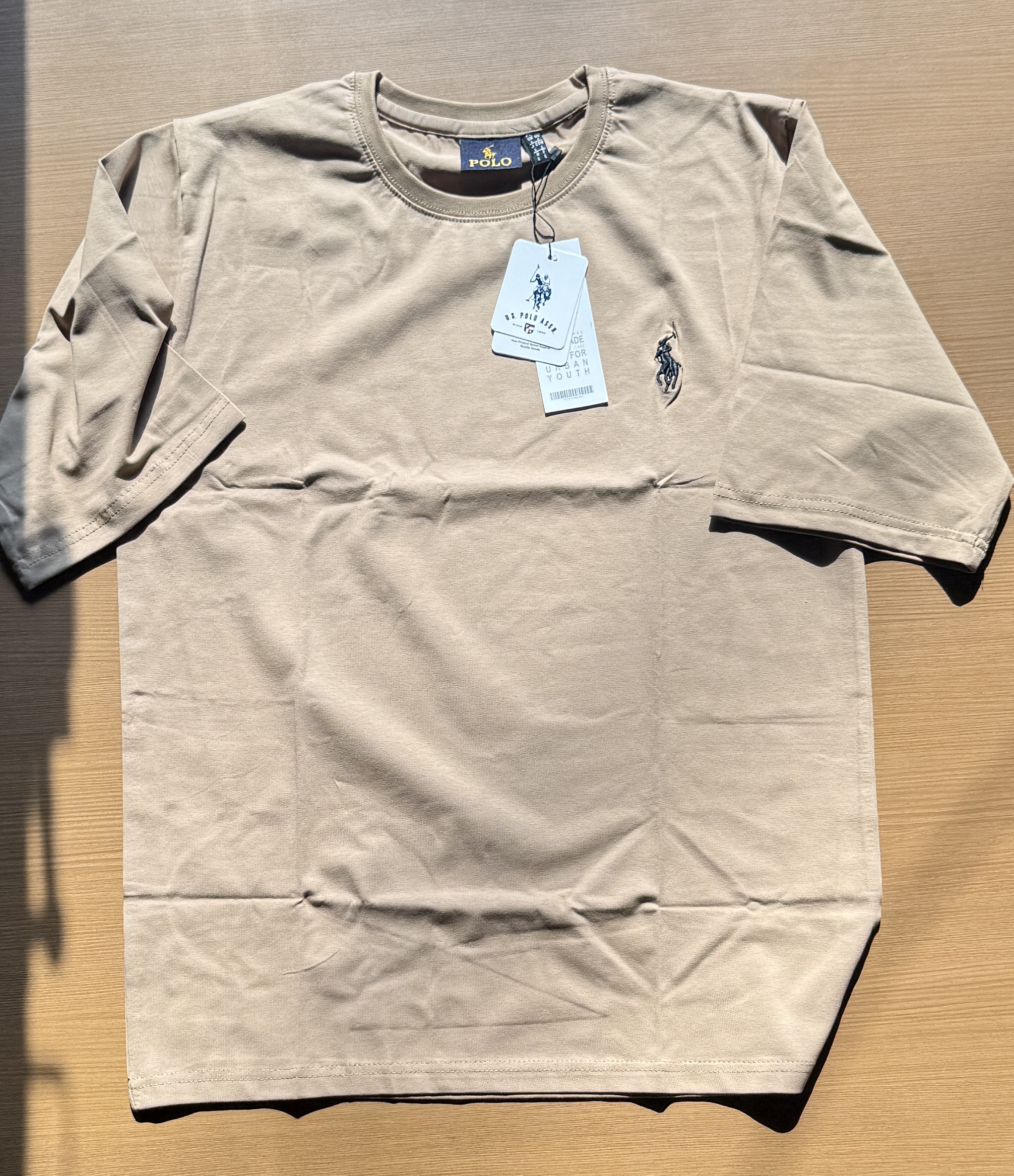 RL POIO DROPSHOULDER T-SHIRT - Light Brown View 1