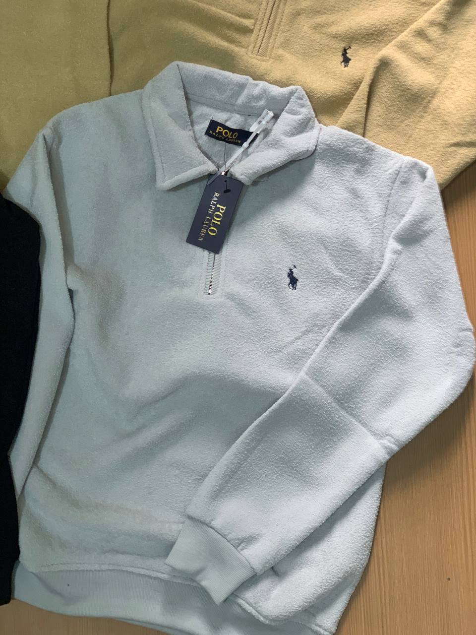 POLO NECK FULL SLEEVE T-SHIRT FFH - GREY View 1