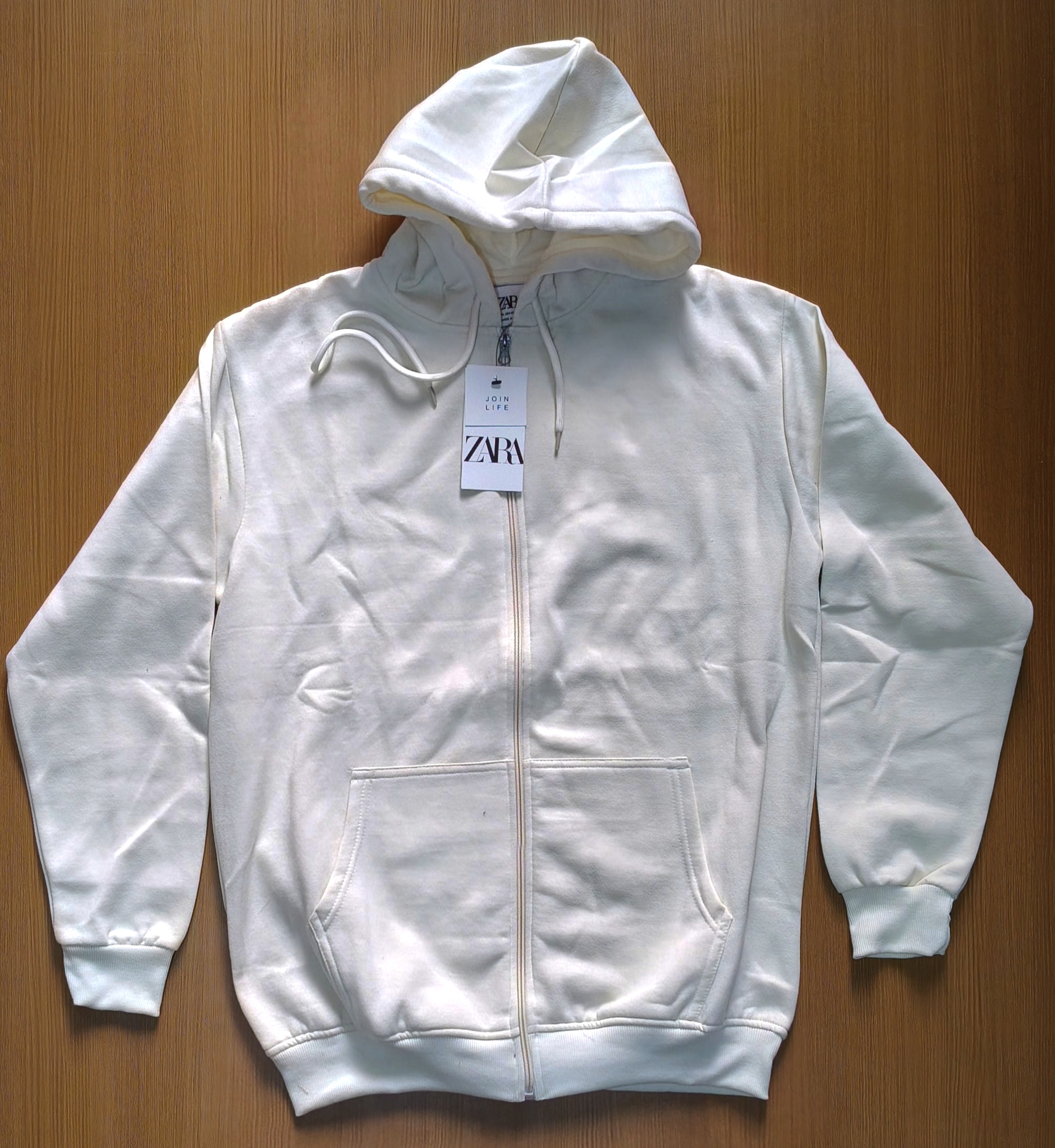 ZARA HOODIE - OFF WHITE View 1