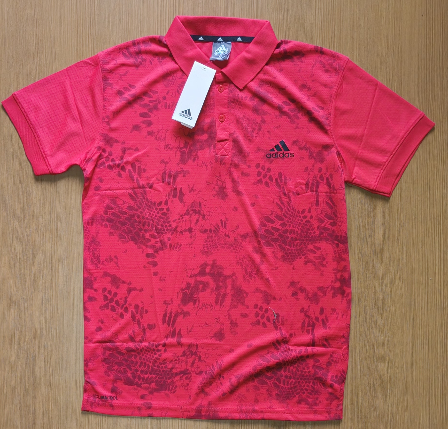 ADIDIS POLO NECK T-SHIRT BVVH - Red View 1