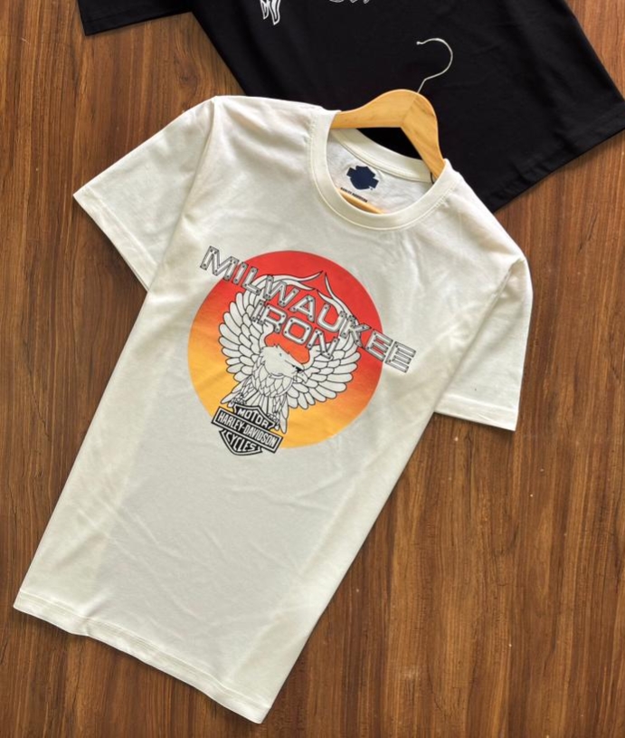 HARLEY DAVIDSON ROUND NECK T-SHIRT - OFF WHITE