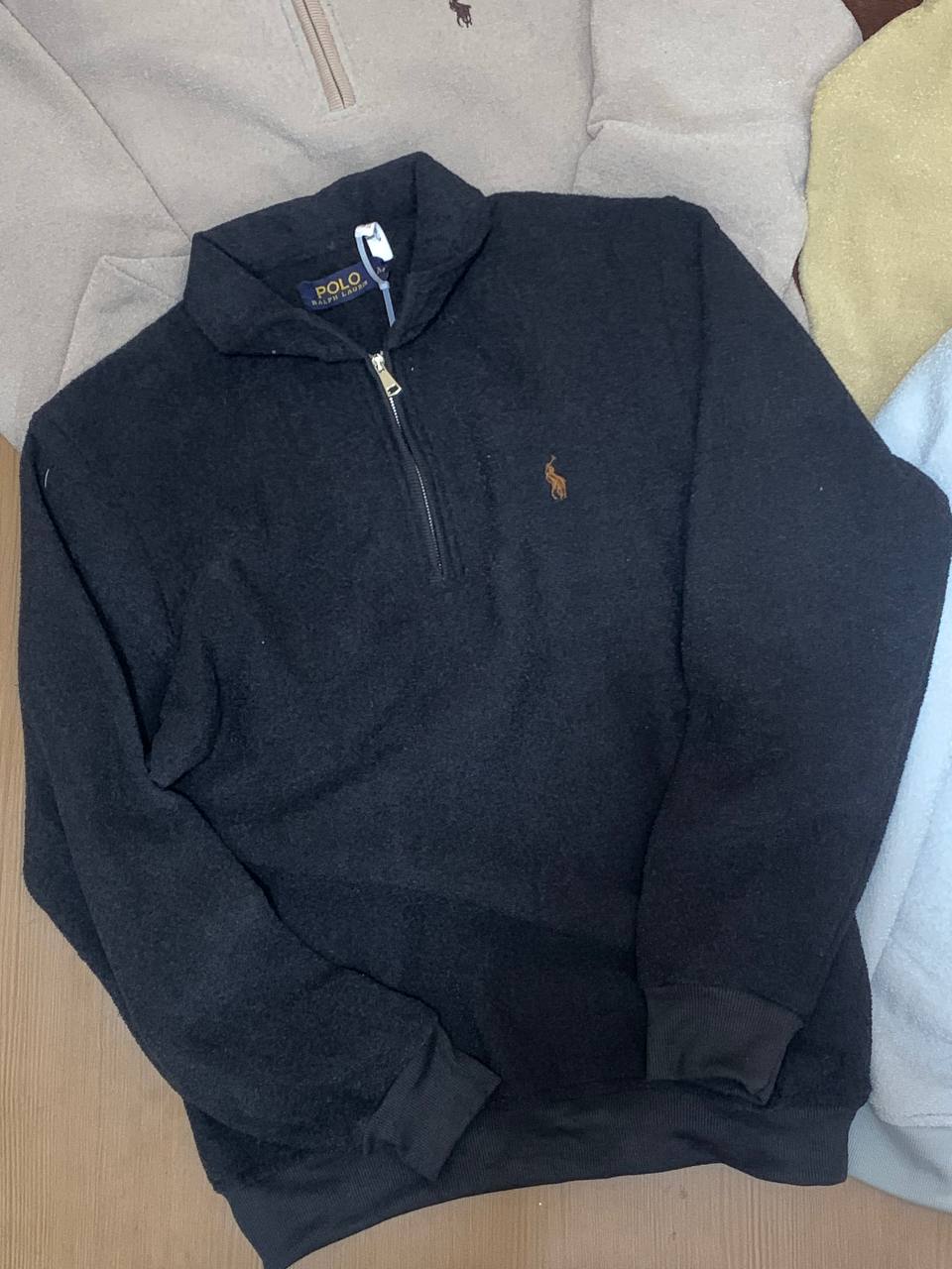 POLO NECK FULL SLEEVE T-SHIRT FFH - Black View 1