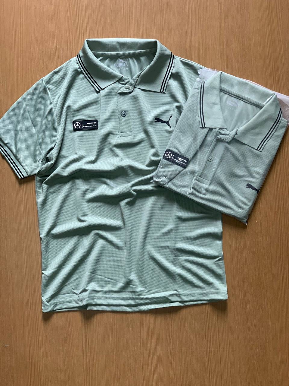 PUNA POLO NECK T-SHIRT  PL - LIGHT GREEN View 1