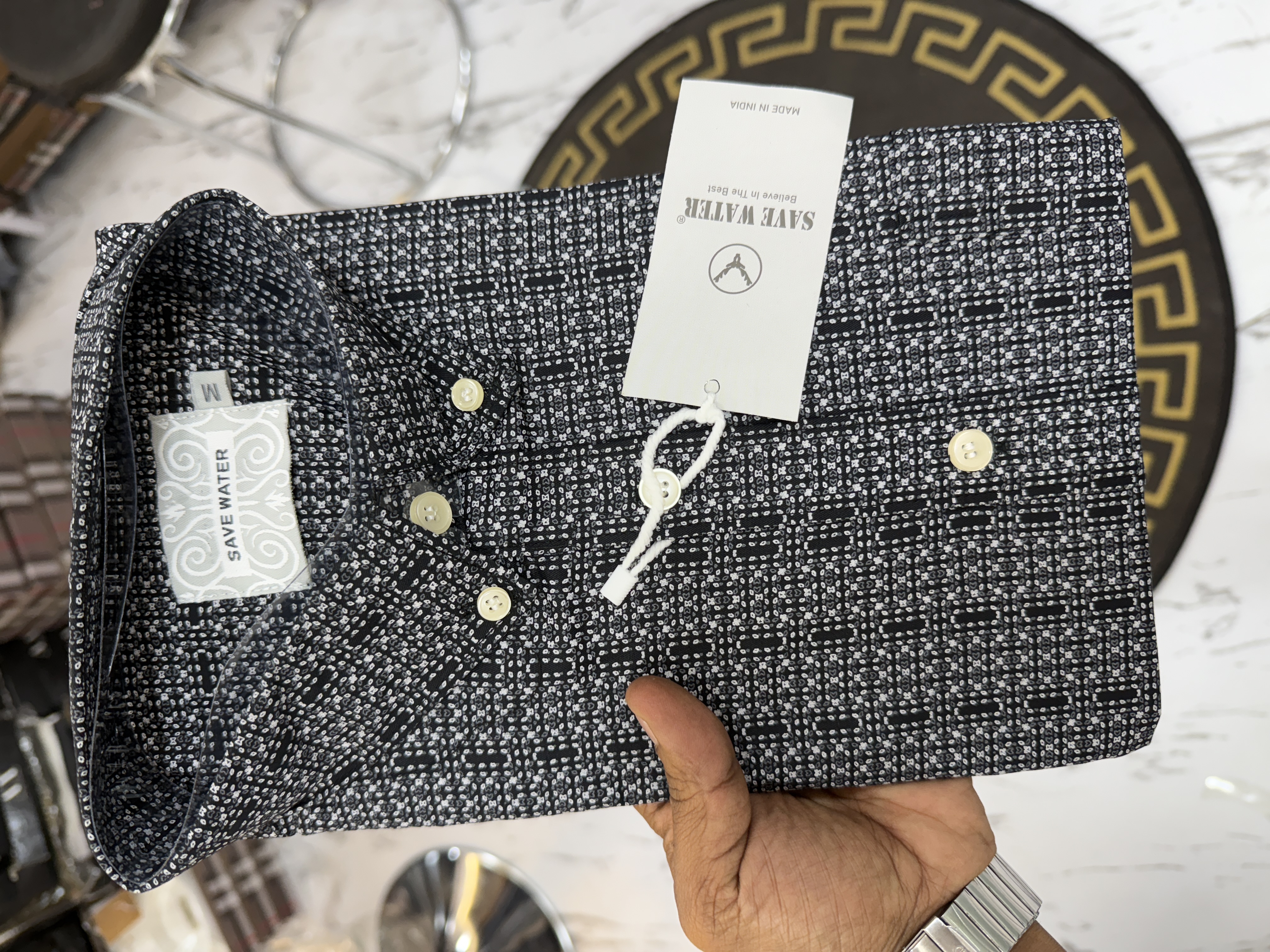 SAVE WATER FORMAL SHIRT  pL - Black View 1