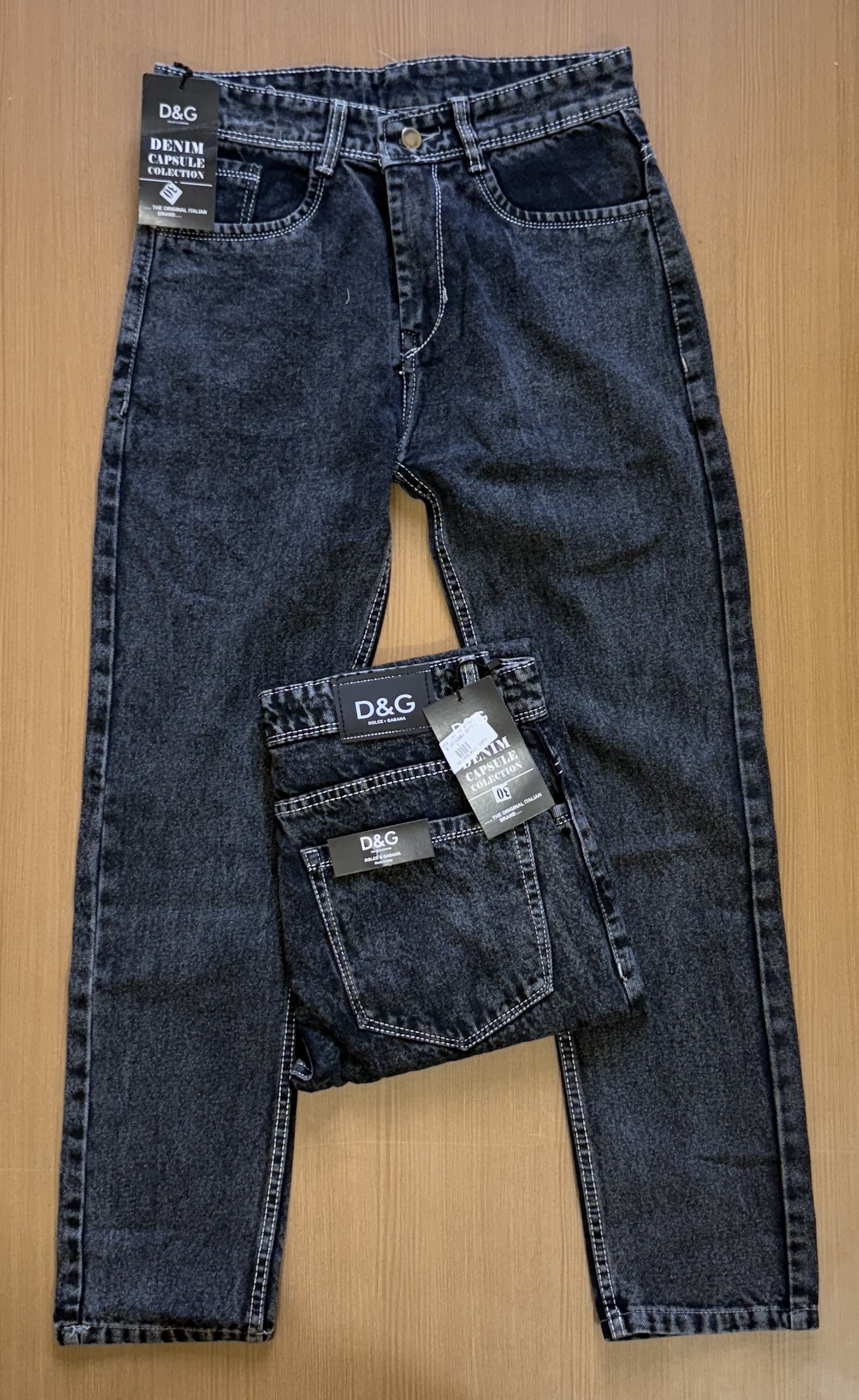 D&C MOM FIT JEANS  J-07 - Black