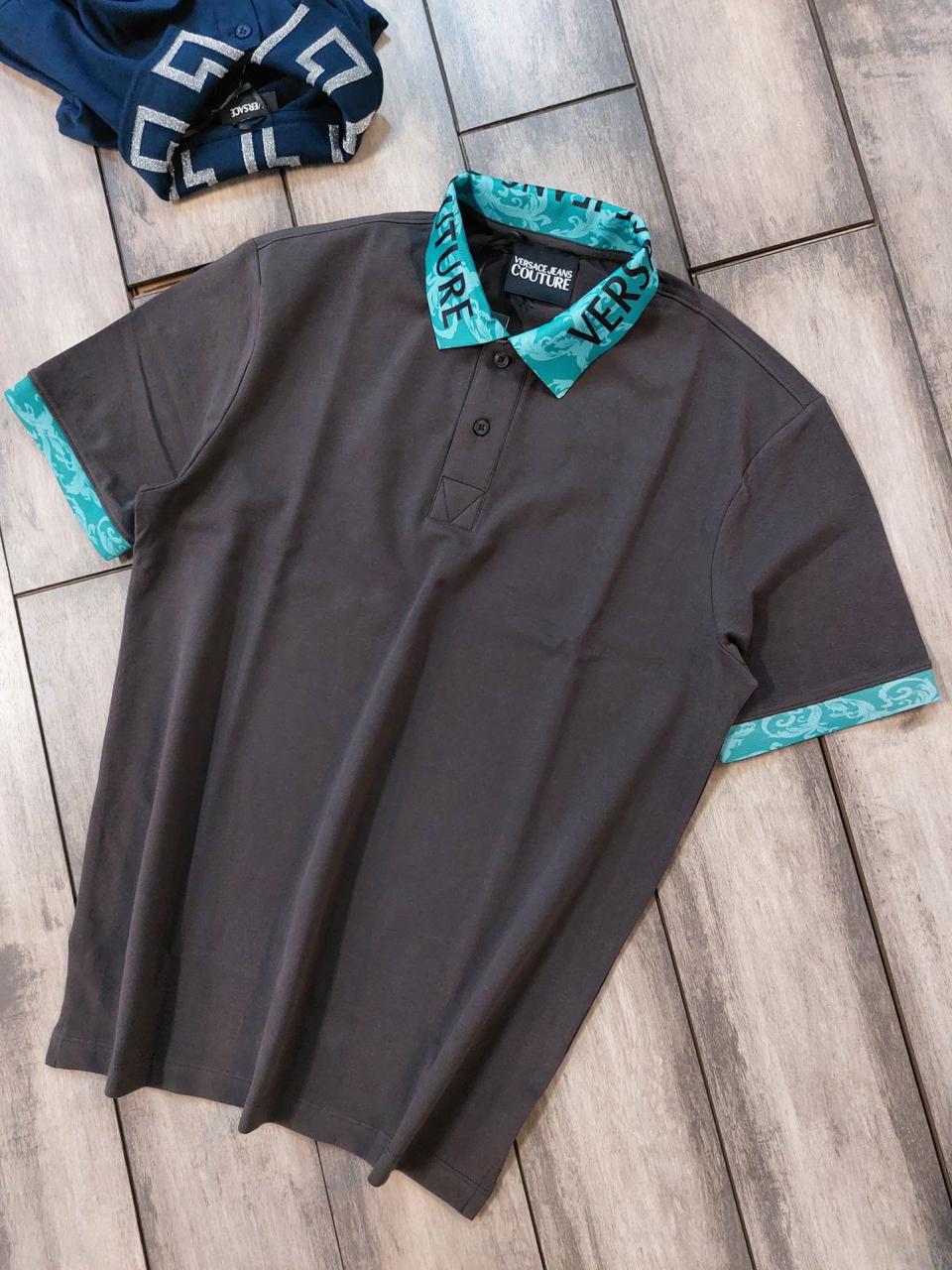 VERSANE POLO NECK T-SHIRT S03 - Dark grey